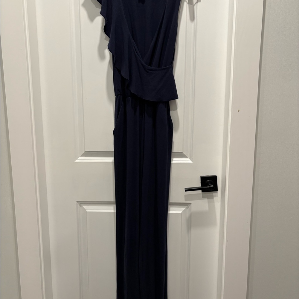 Smash + Tess Midnight Blue Ruffle Jumpsuit
